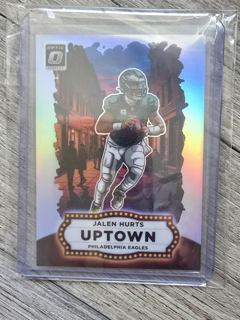 Jalen Hurts Uptown Philadelphia Eagles Collectible Card - Holographic